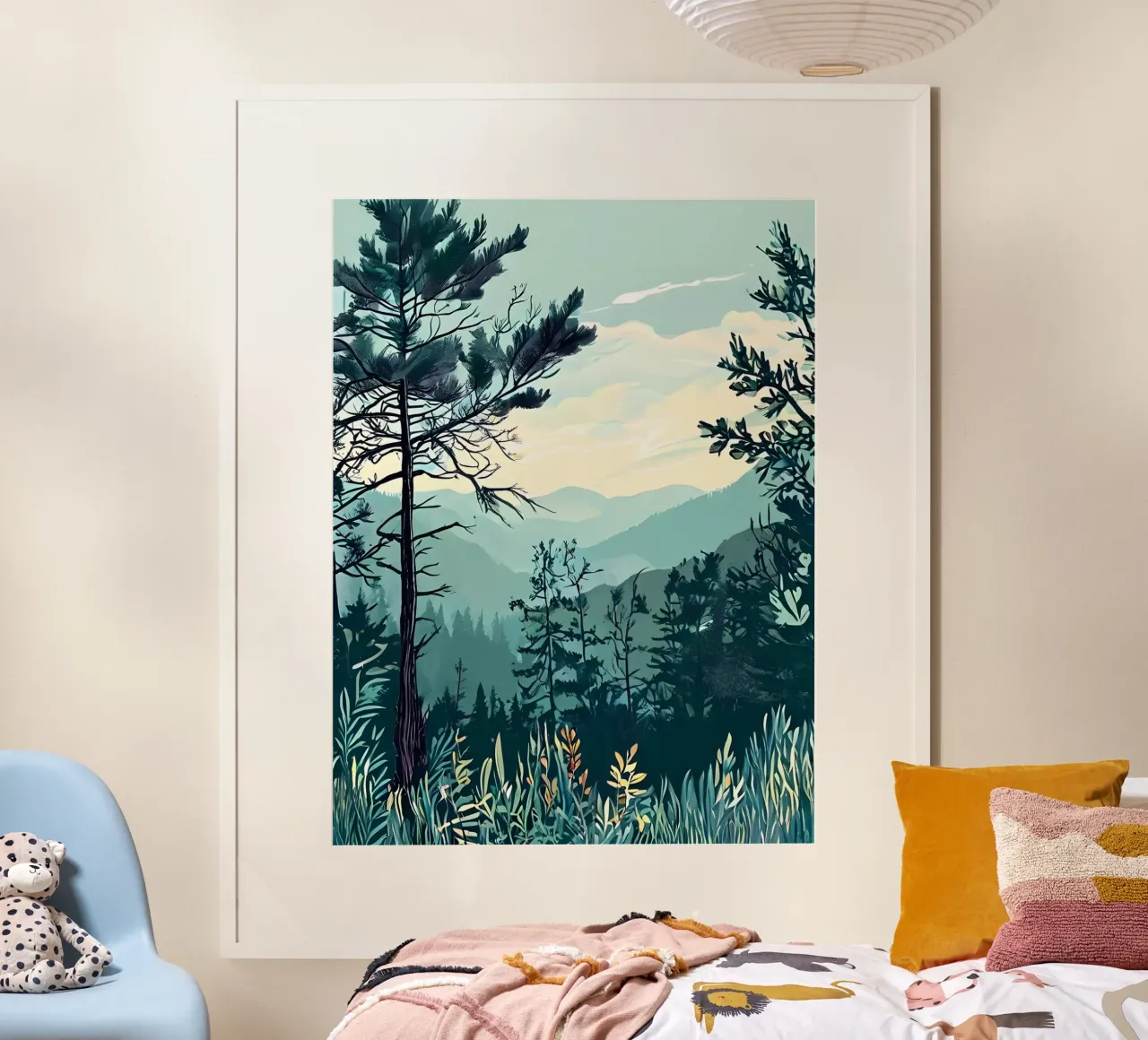 L'abbraccio della serenità poster con telaio in plastica da Artistic-shop