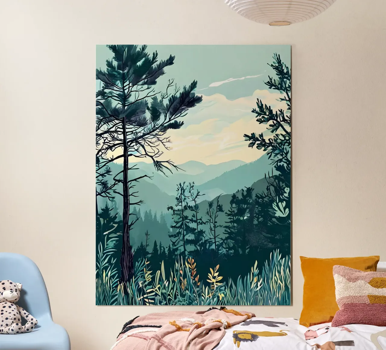 L'abbraccio della serenità poster con telaio in plastica da Artistic-shop