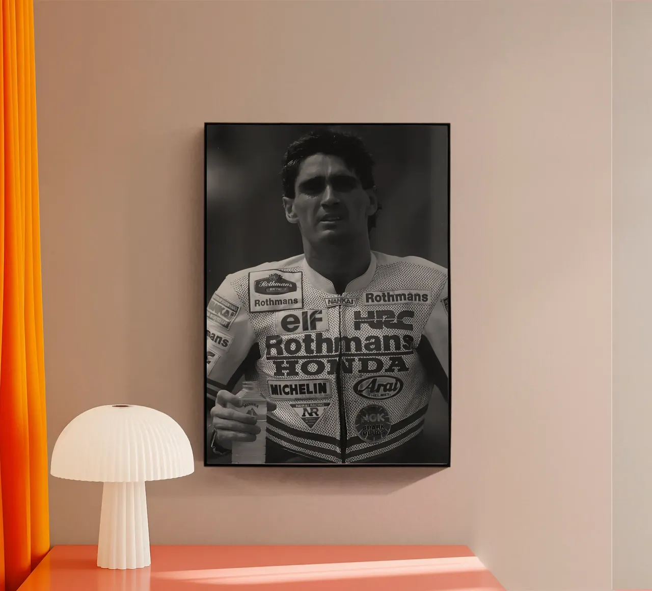 Mick Doohan acrylic glass by Black White Poster