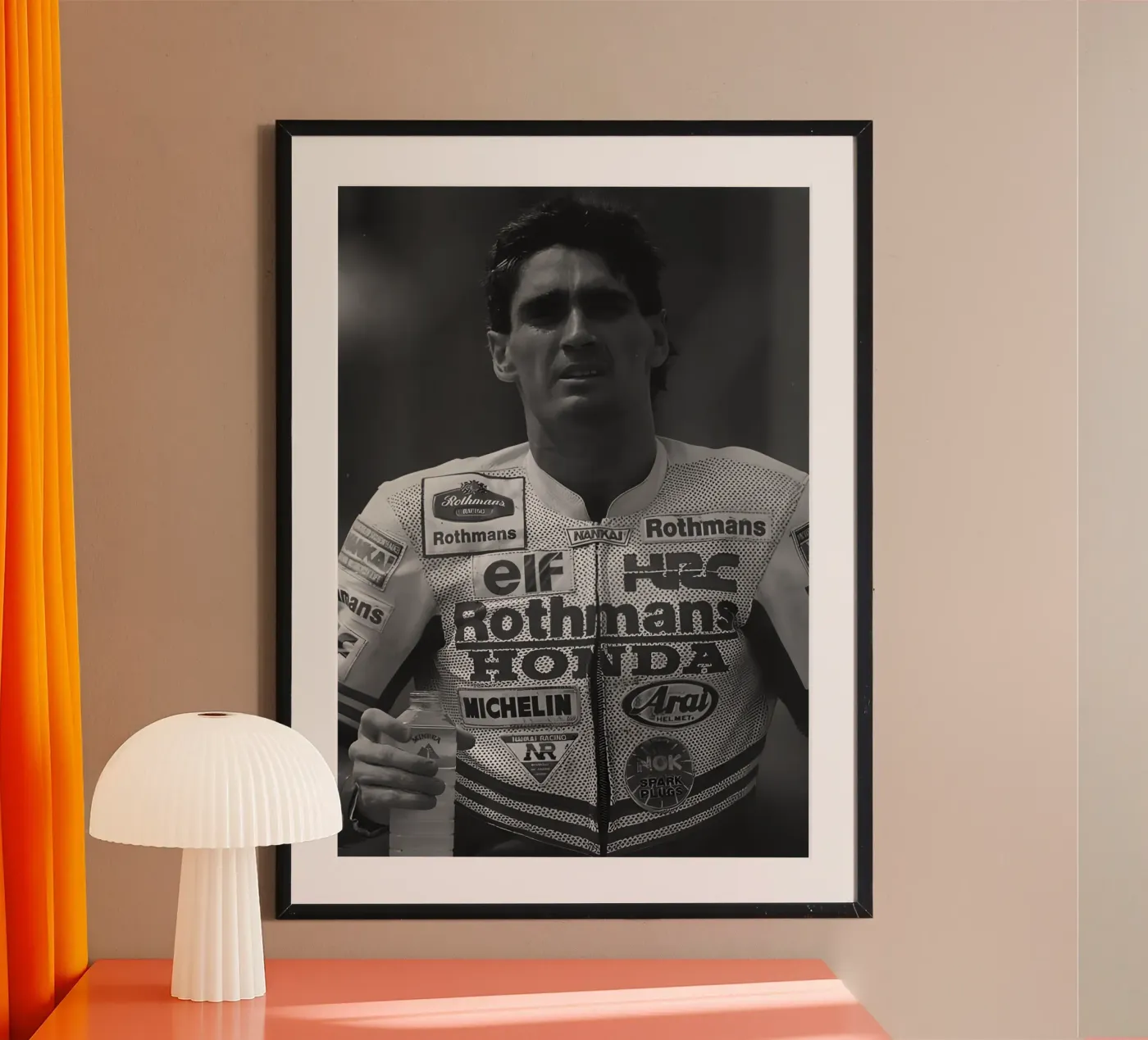 Mick Doohan Poster von Black White Poster