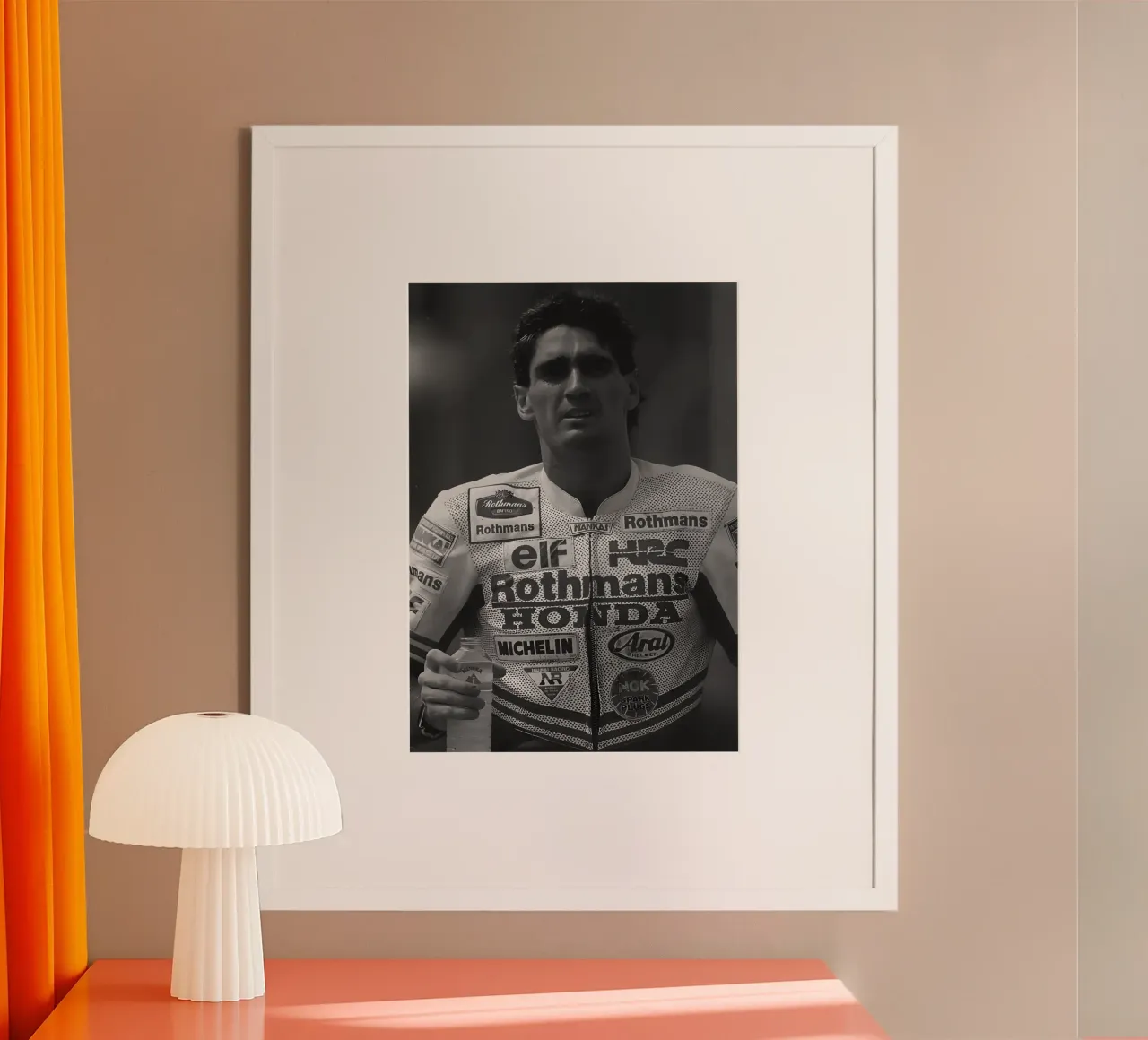 Mick Doohan poster da Black White Poster