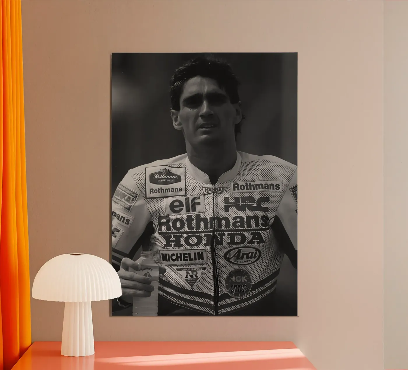 Mick Doohan Poster von Black White Poster