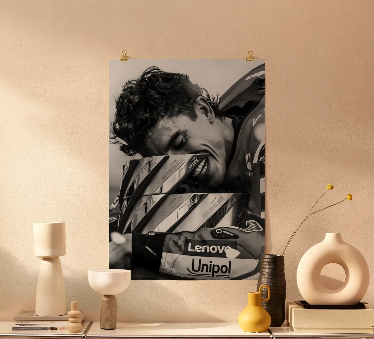 Marc Márquez poster da Black White Poster