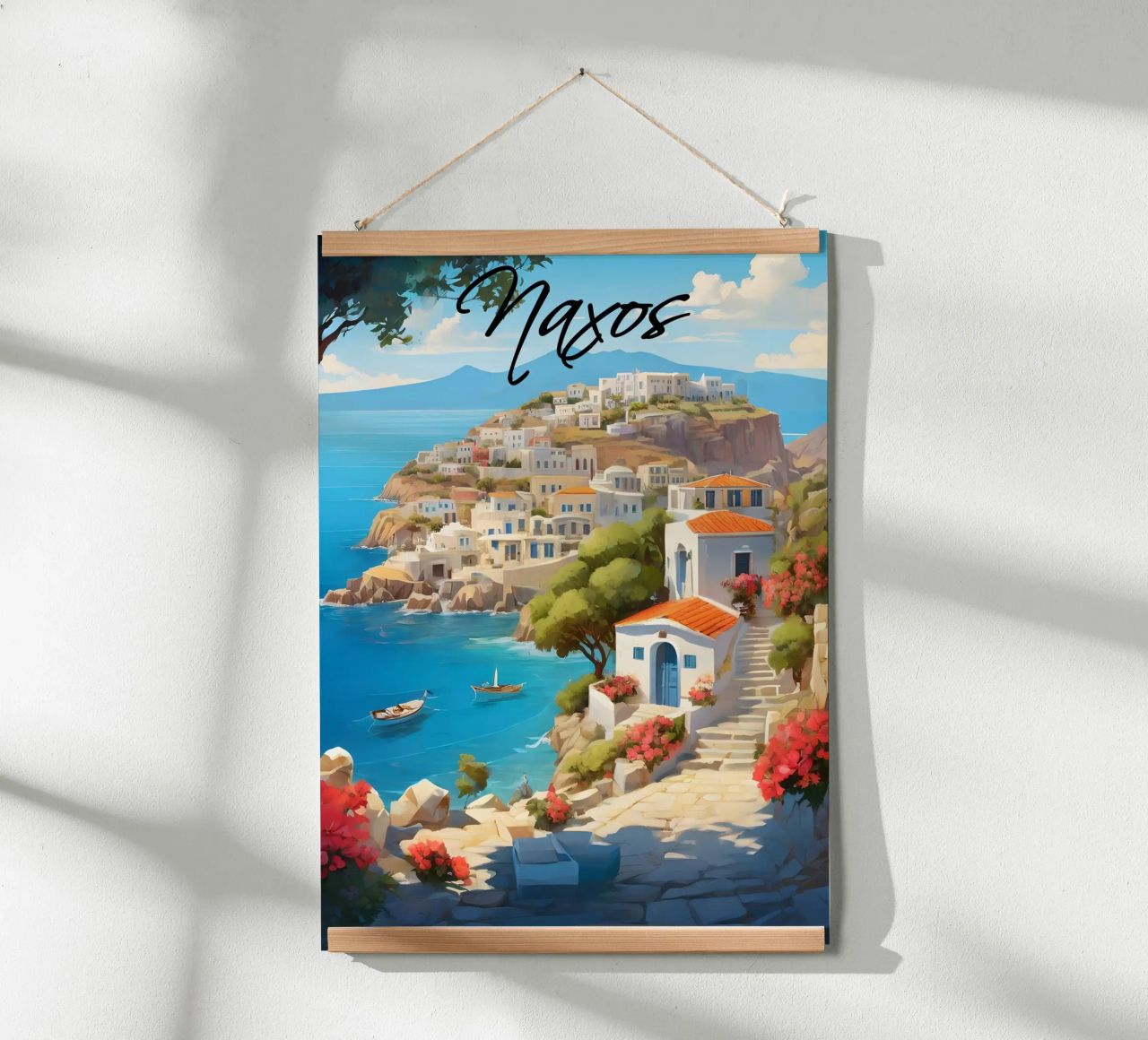 Naxos Griechische Insel-Szene Poster von Charnwood Prints