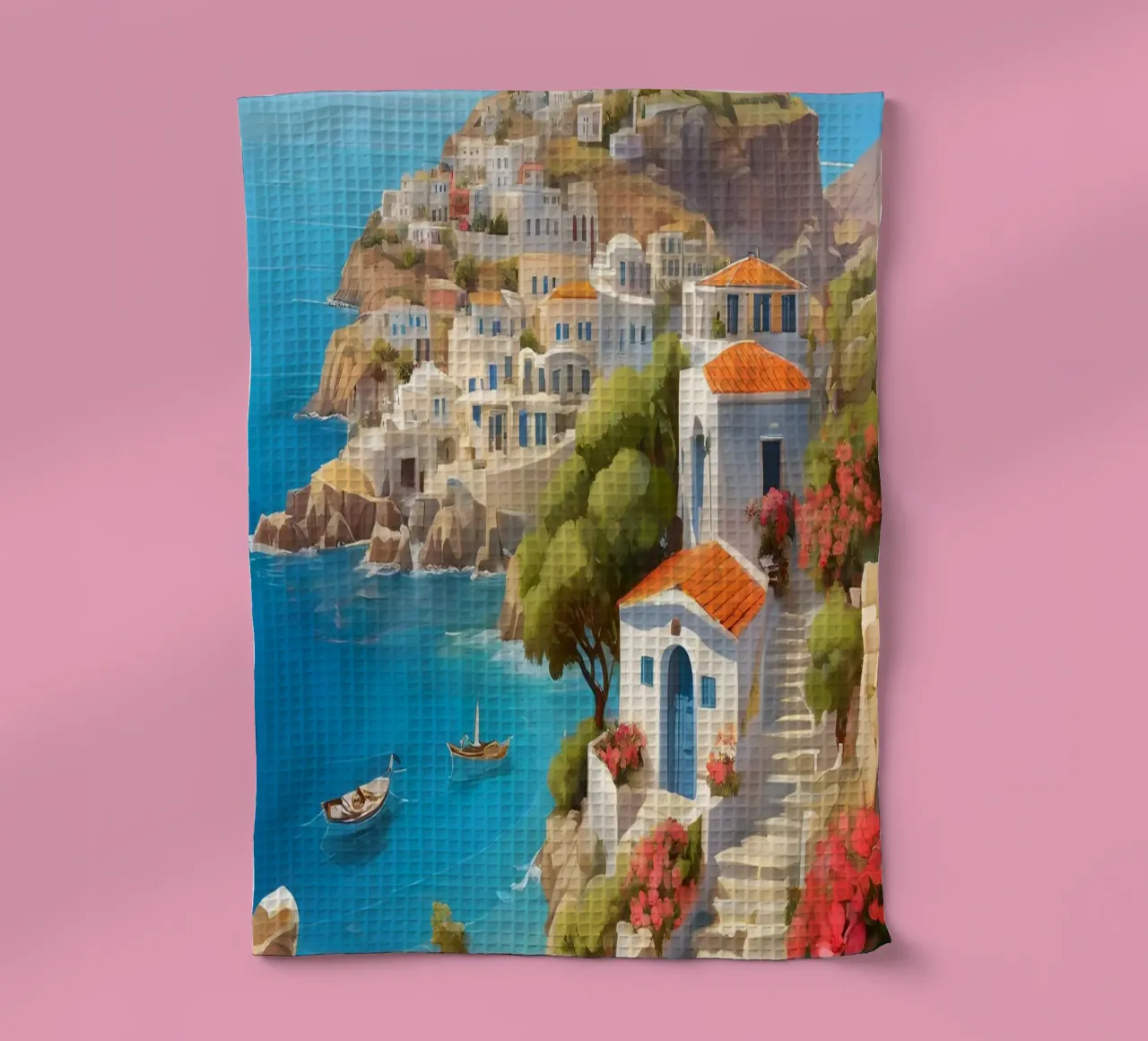 Scena dell'isola greca di Naxos canovaccio da cucina da Charnwood Prints