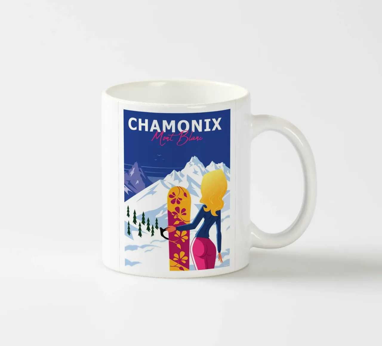 Snowboard Chamonix tazza in ceramica da Raphaël Delerue