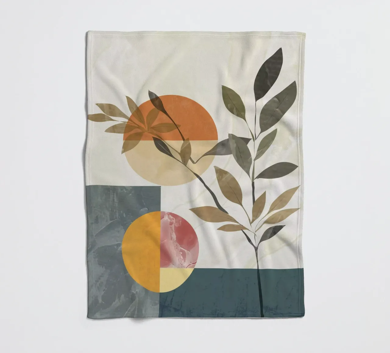 Botanical design fleece blanket by LaylaOzHome