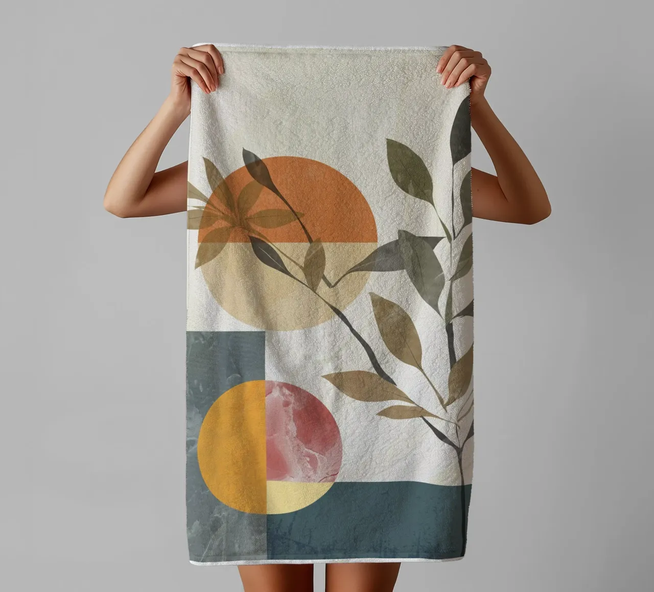 Botanisch ontwerp badhanddoek van LaylaOzHome