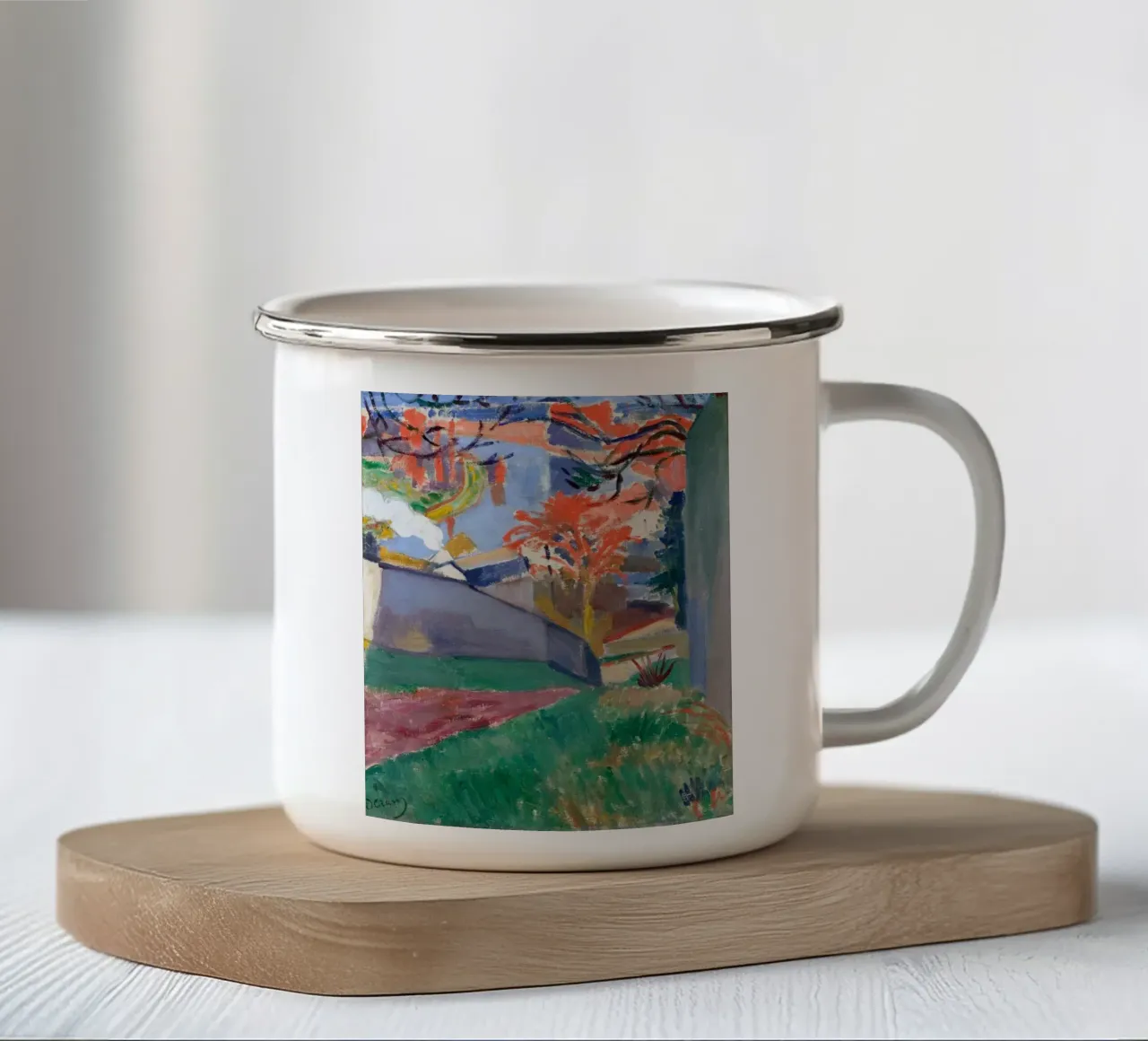 André Derain - Bougival (1904 circa) tazza in smalto da Aesthetic Muse