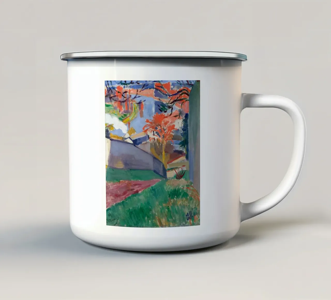 André Derain - Bougival (1904 circa) tazza in smalto da Aesthetic Muse