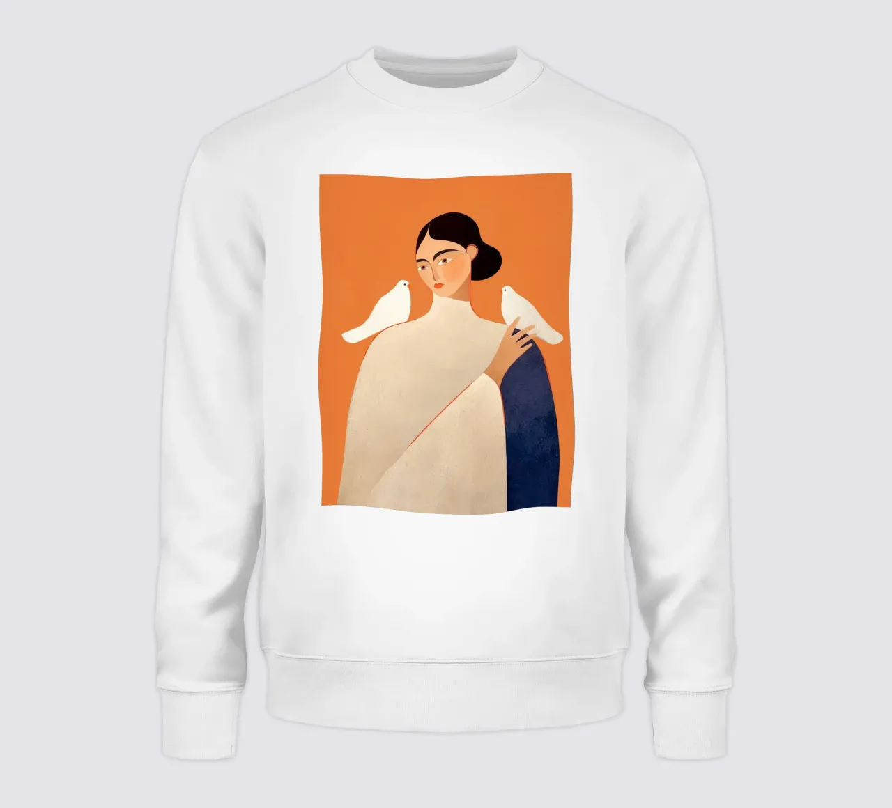 White Doves sweatshirt by Solenne West