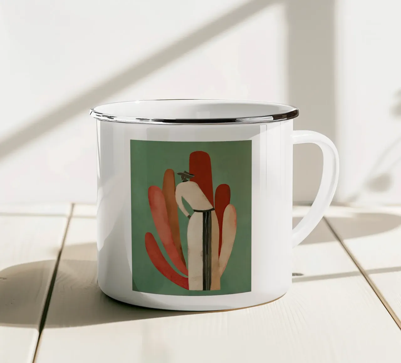 The Lone Watchman tazza in smalto da Solenne West