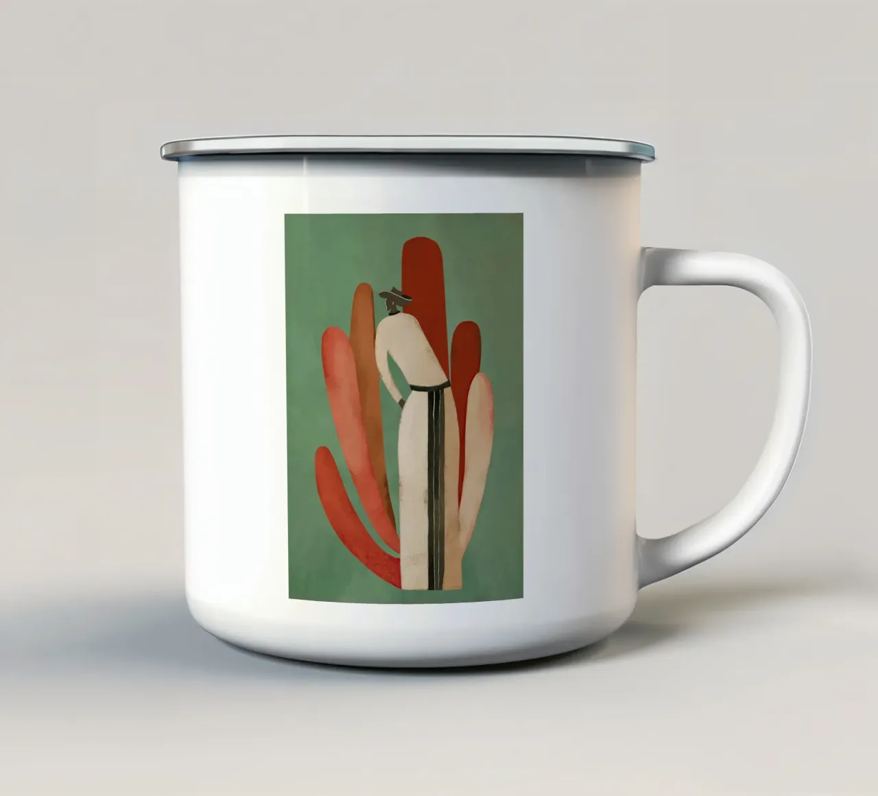 The Lone Watchman tazza in smalto da Solenne West