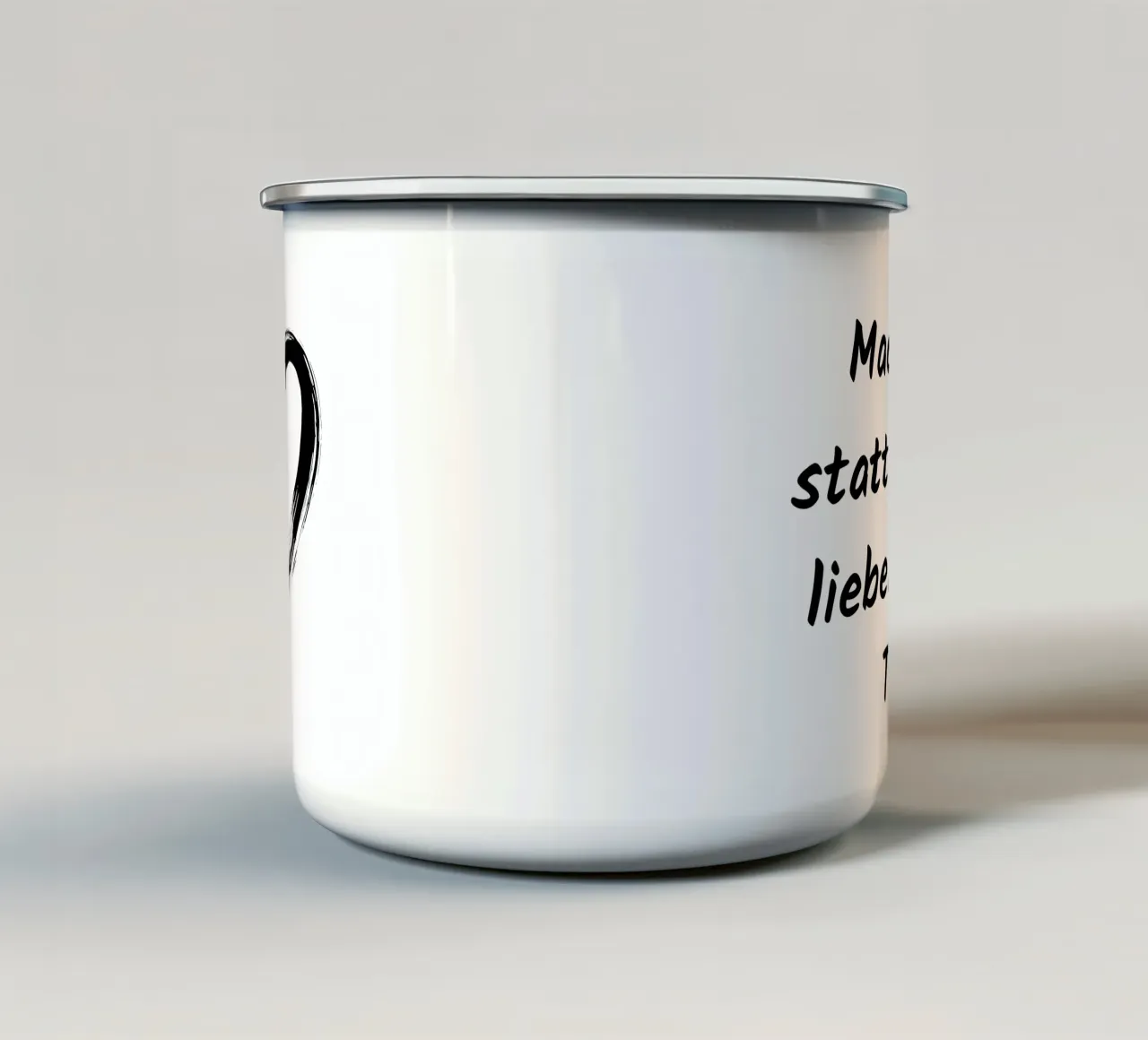 Invece di preoccuparsi, preparatevi una tazza di tè. tazza in smalto da RB-Quotes