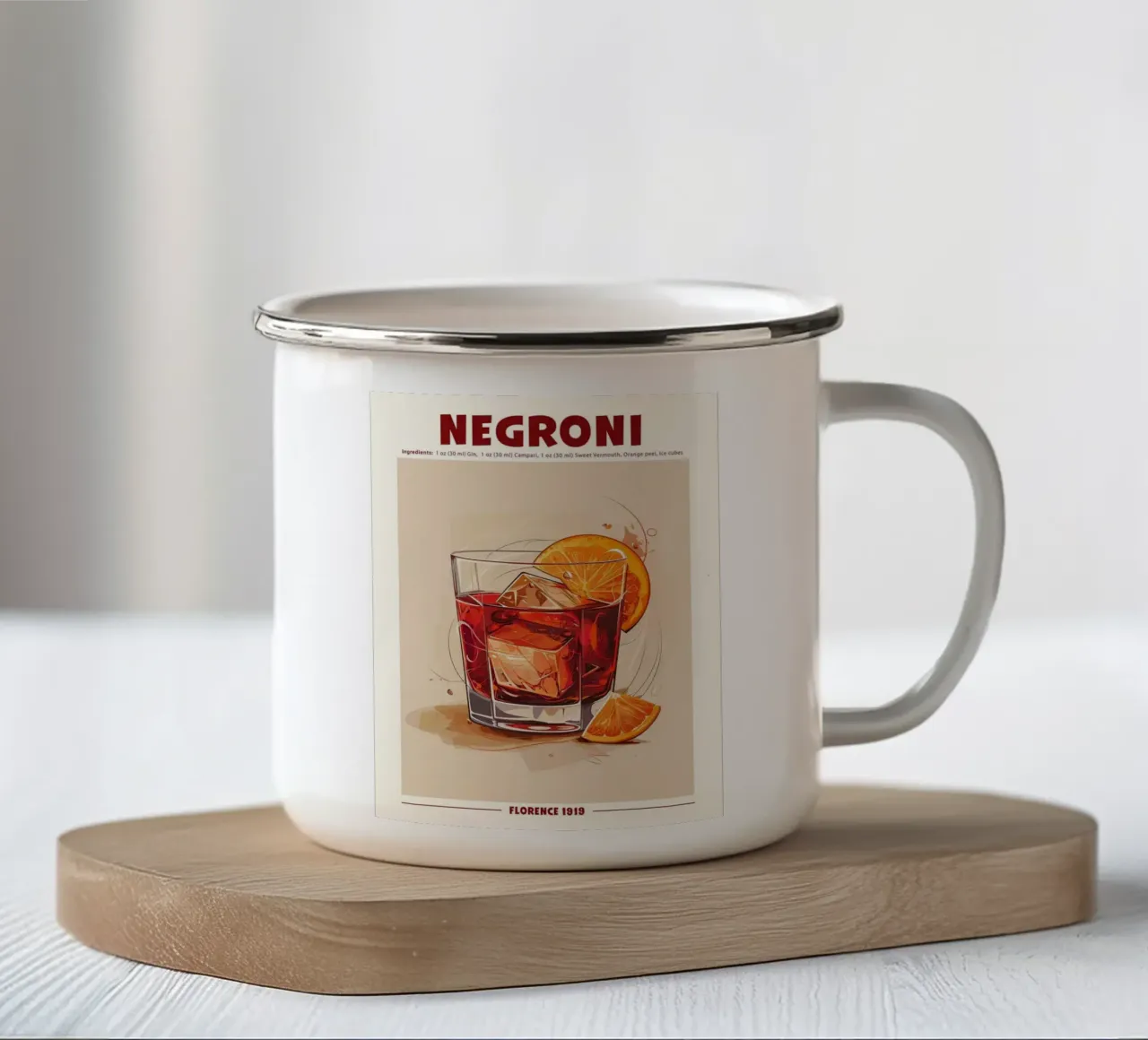 Negroni, Firenze 1919 II tazza in smalto da aaron Shop