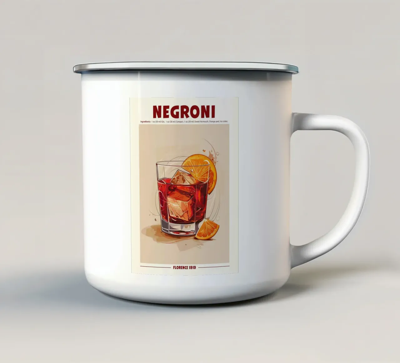 Negroni, Firenze 1919 II tazza in smalto da aaron Shop