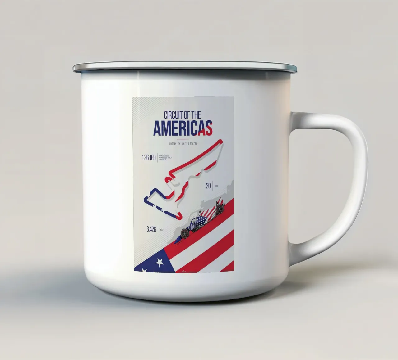 Circuito di Formula 1 delle Americhe tazza in smalto da aaron Shop