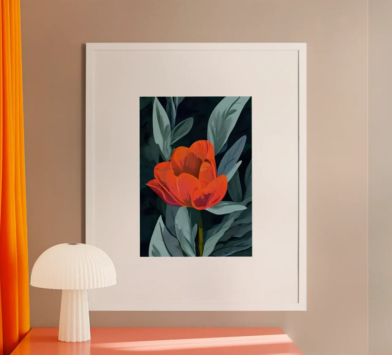 Tulipano rosso vibrante carta hahnemühle da Artistic-shop