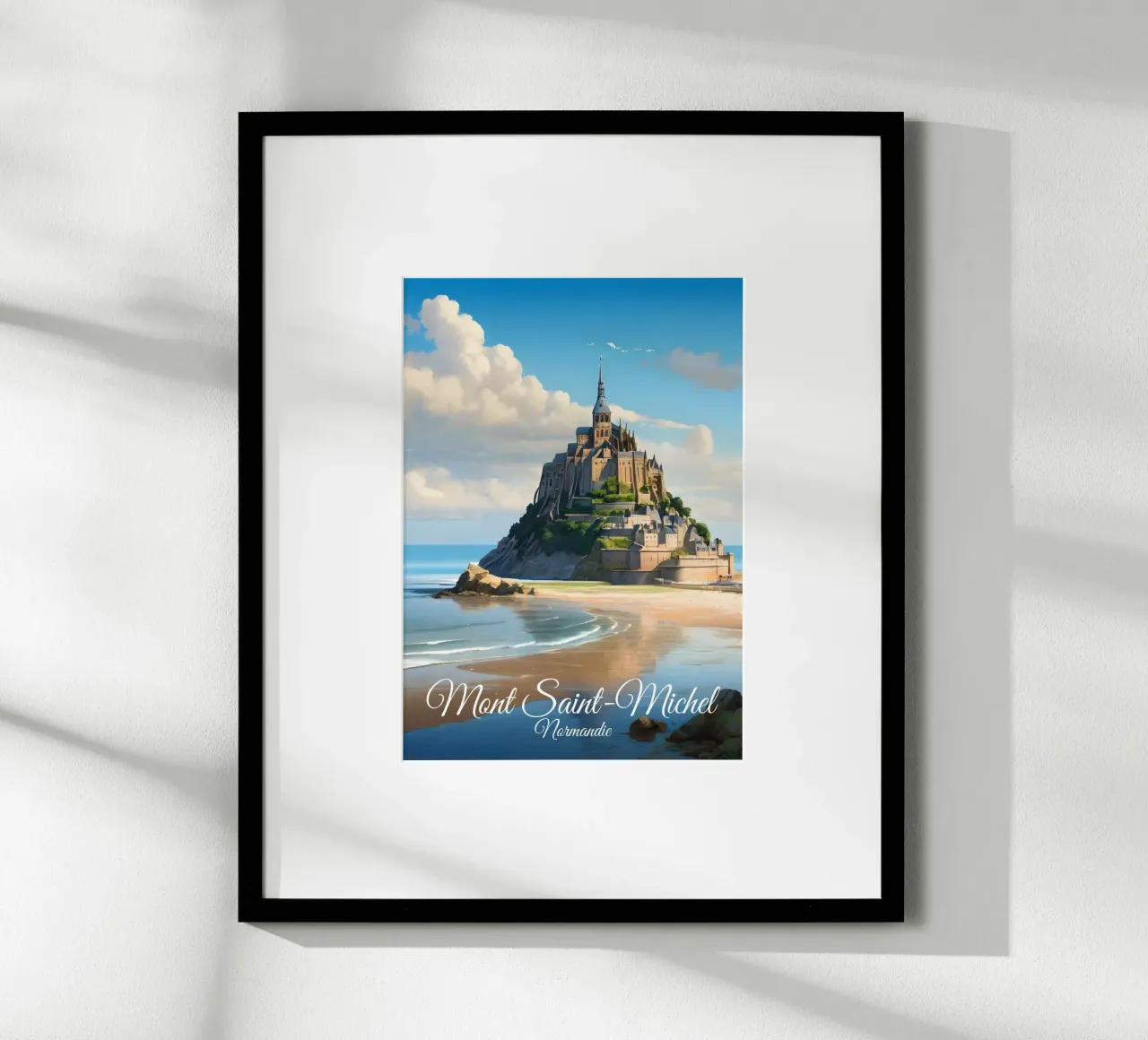 Scena di Mont Saint Michel poster da Charnwood Prints