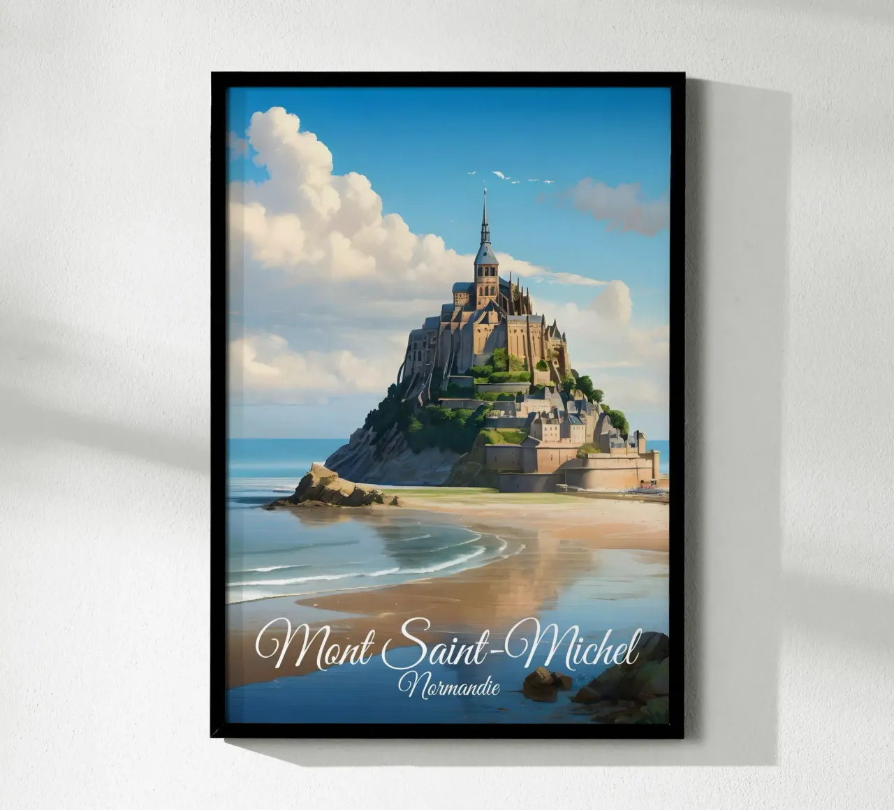 Scena di Mont Saint Michel poster da Charnwood Prints
