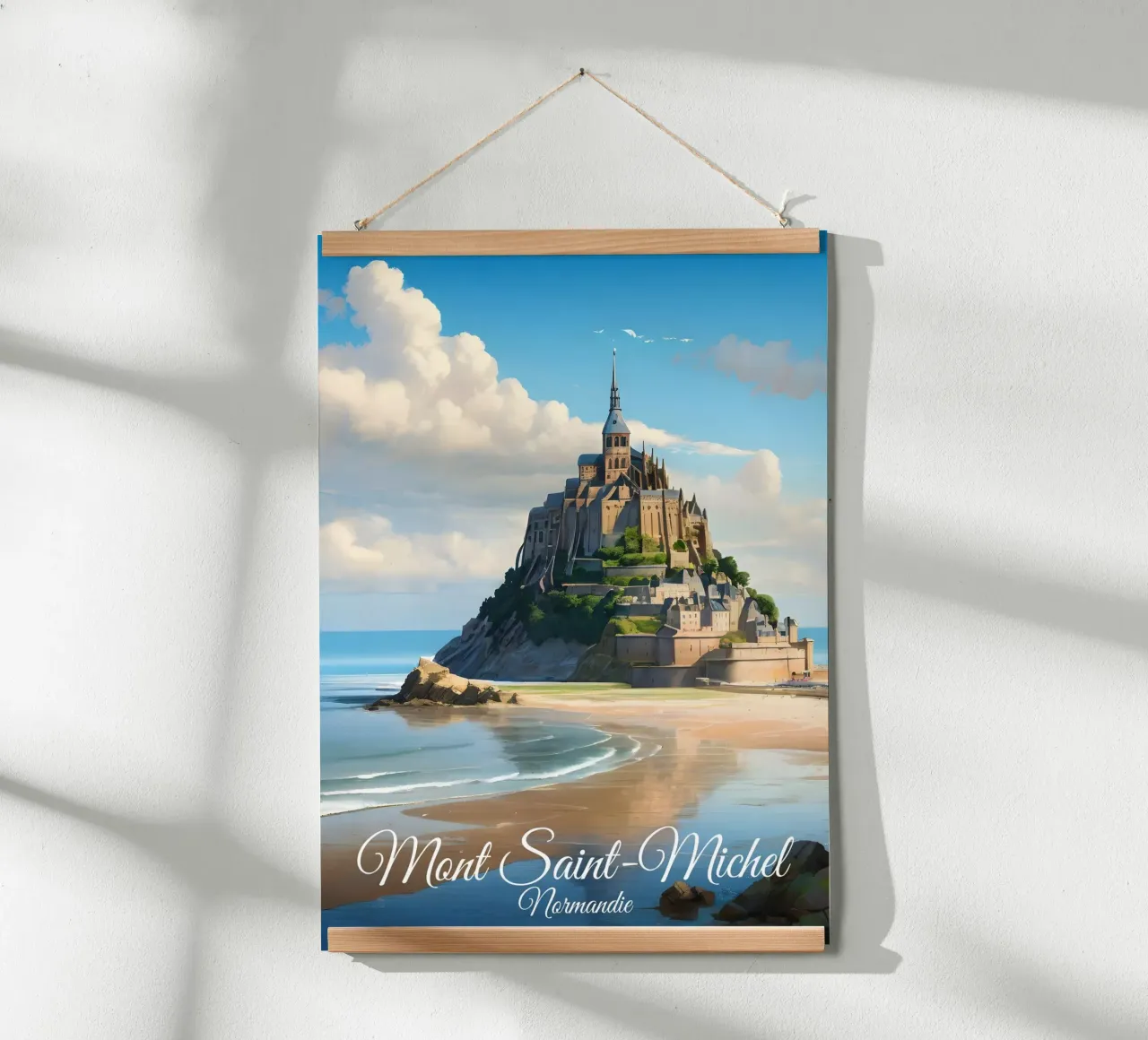 Scena di Mont Saint Michel poster da Charnwood Prints