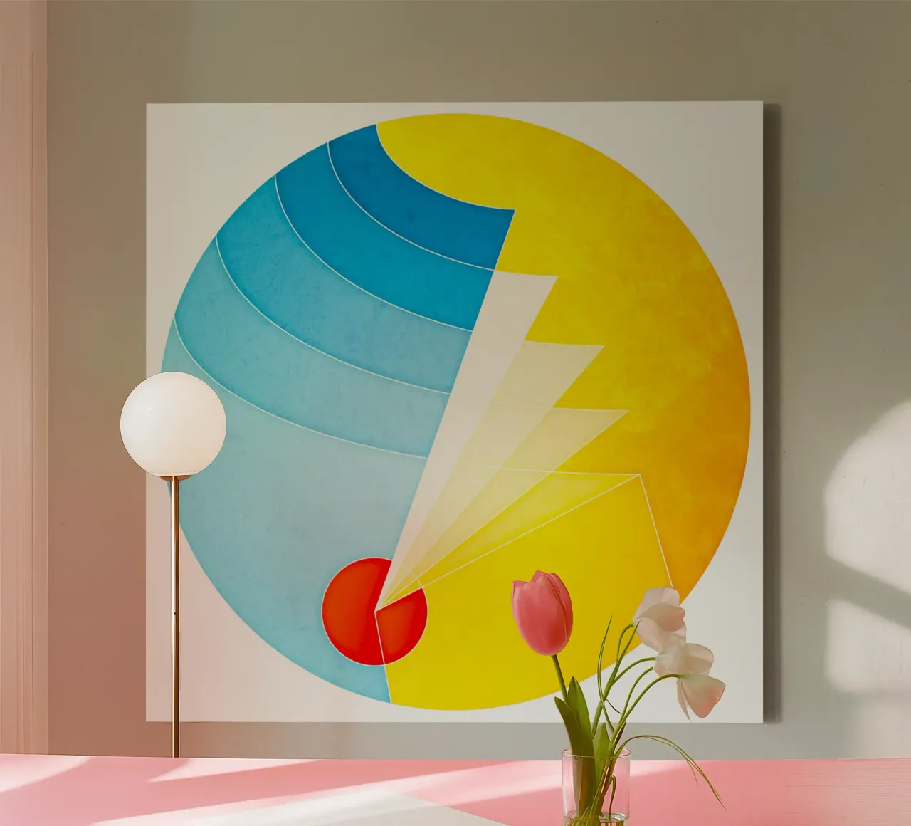Un autre lieu toile avec Caisse américaine de lovely lines