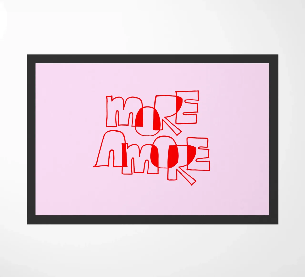 More Amore Typography Outline Design zerbino da Blisstype