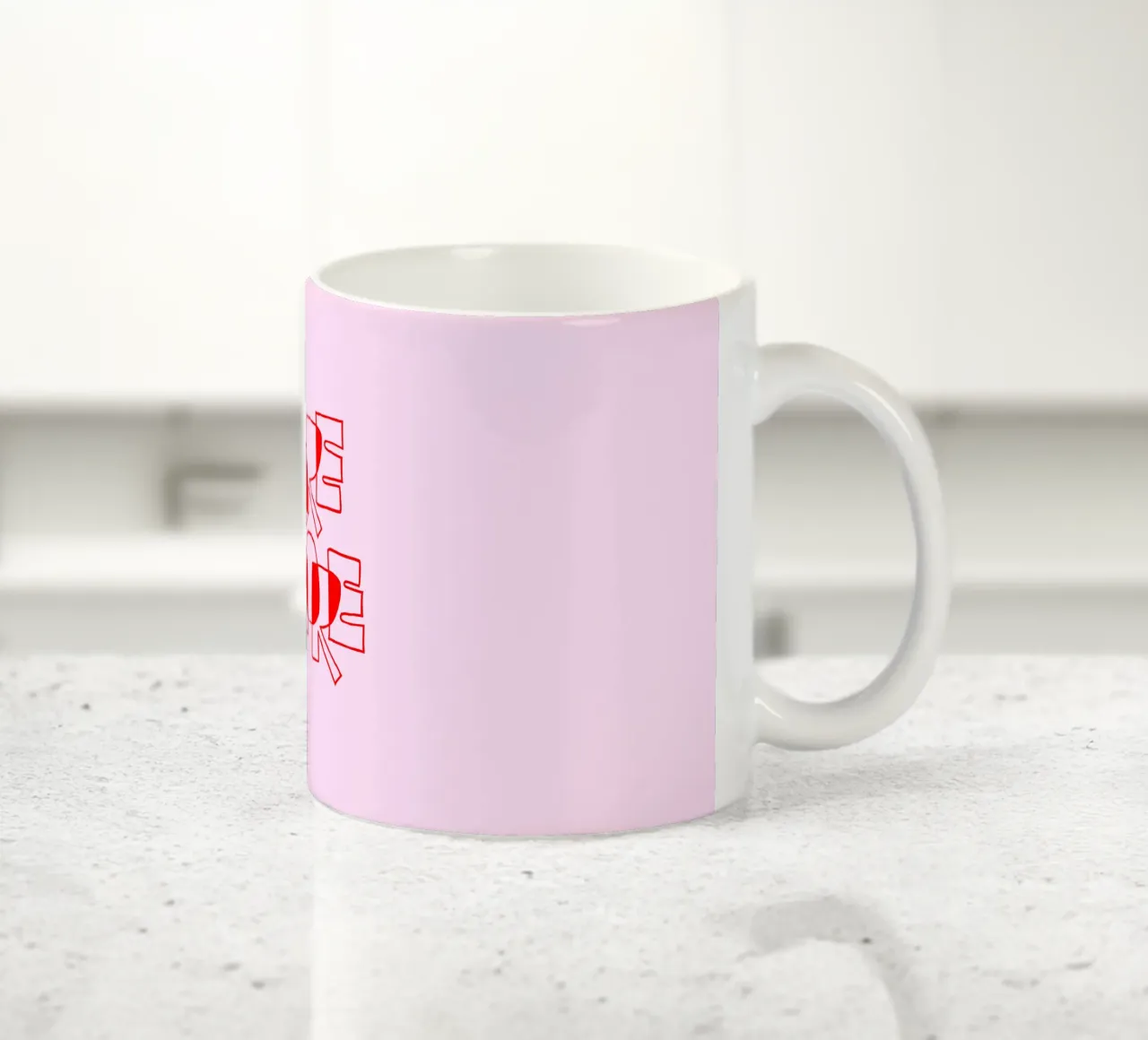 More Amore Typography Outline Design tazza in ceramica da Blisstype