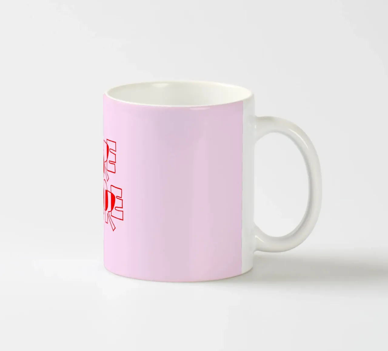 More Amore Typography Outline Design tazza in ceramica da Blisstype