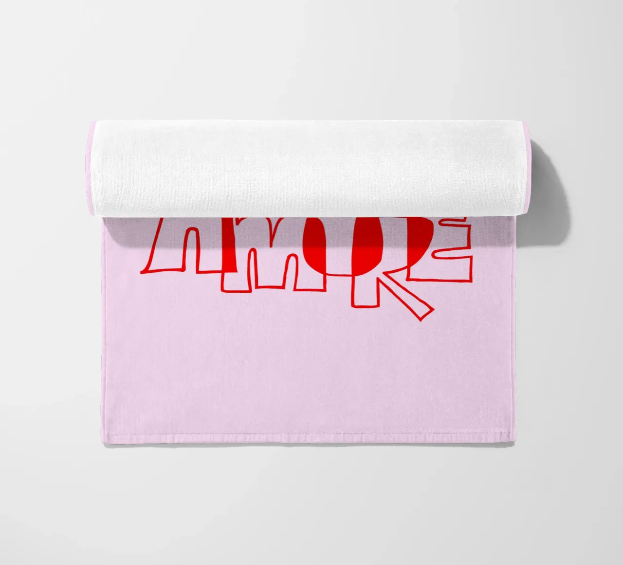 More Amore Typography Outline Design telo mare da Blisstype