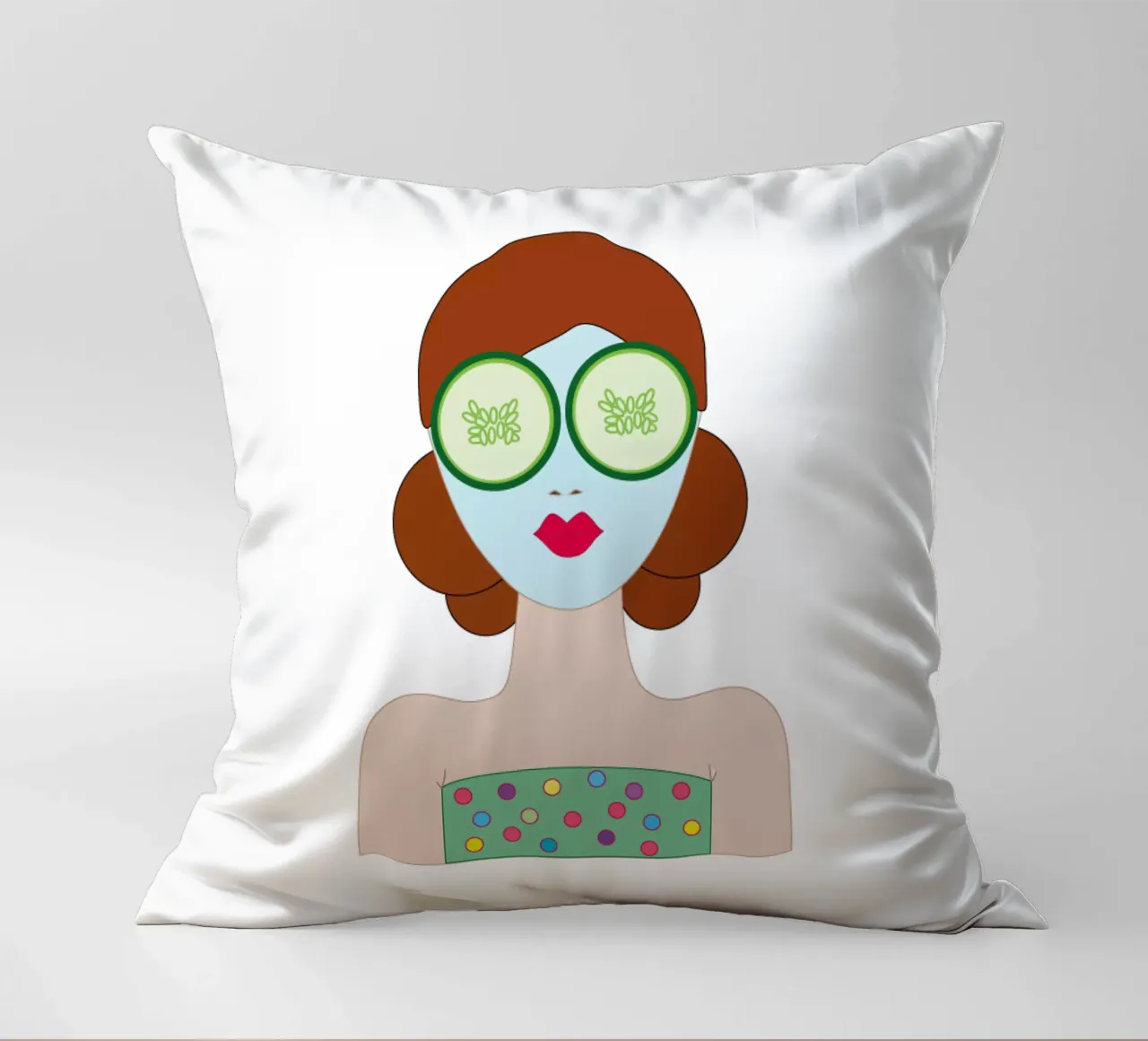 Gurkenmaske decorative cushion by SunflowerDE