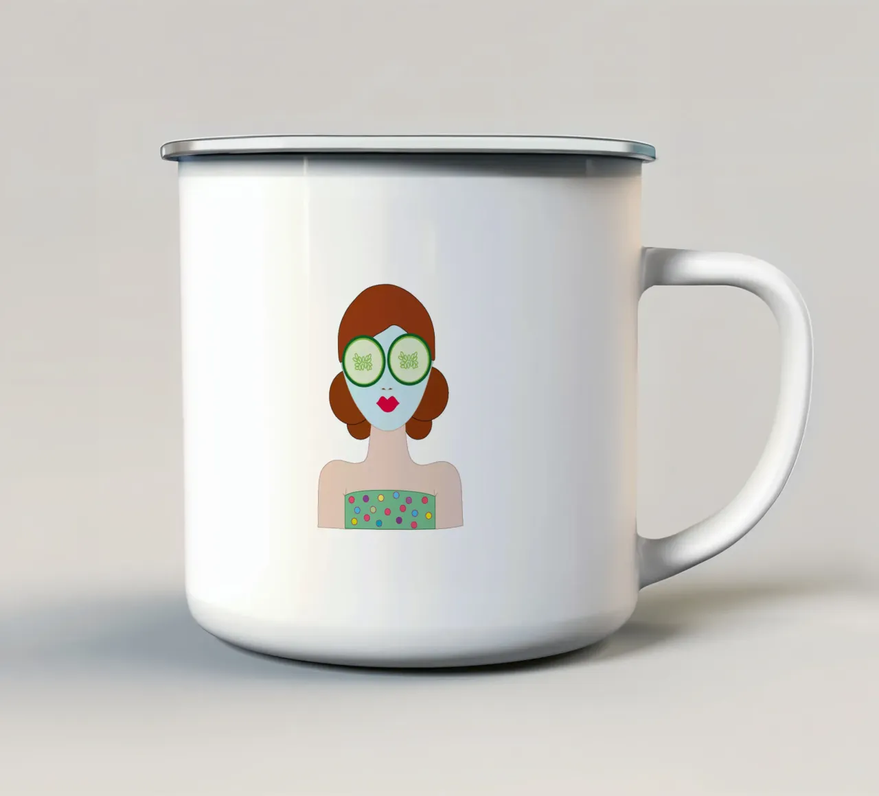 Gurkenmaske tazza in smalto da SunflowerDE