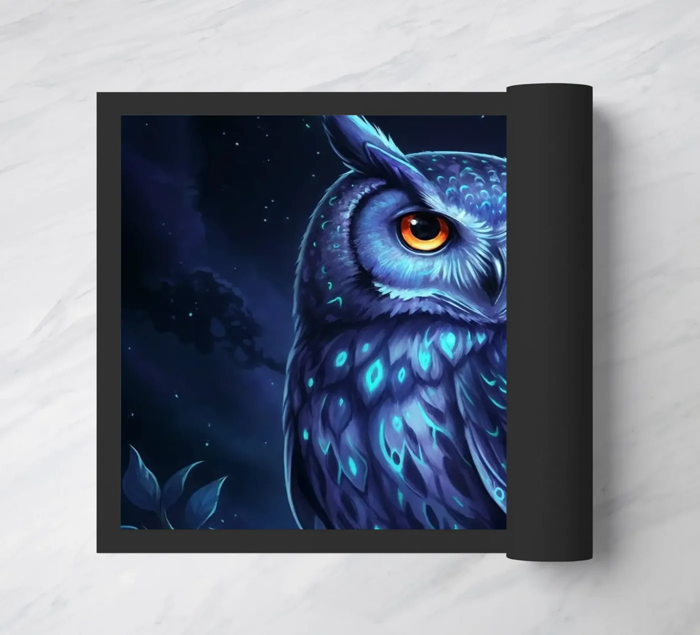 Dunkler Eulennebel Fußmatte von LM2Kone III