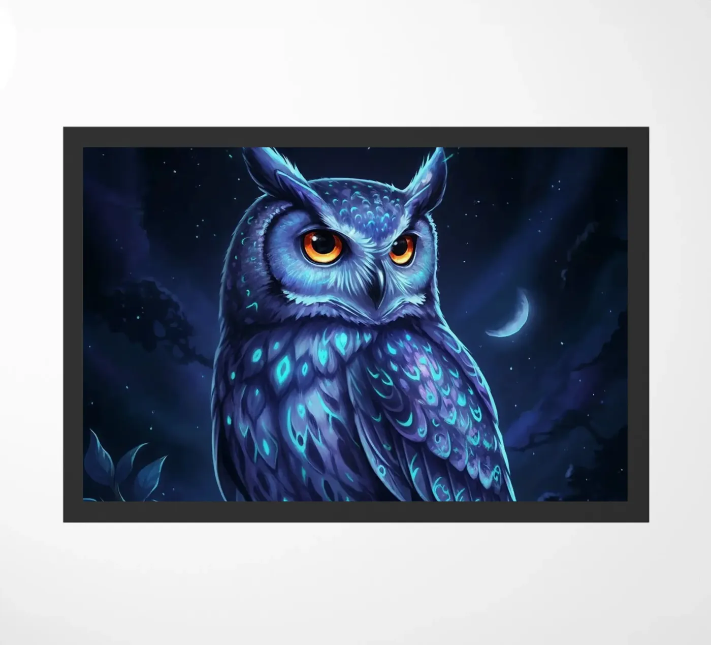 Dunkler Eulennebel Fußmatte von LM2Kone III