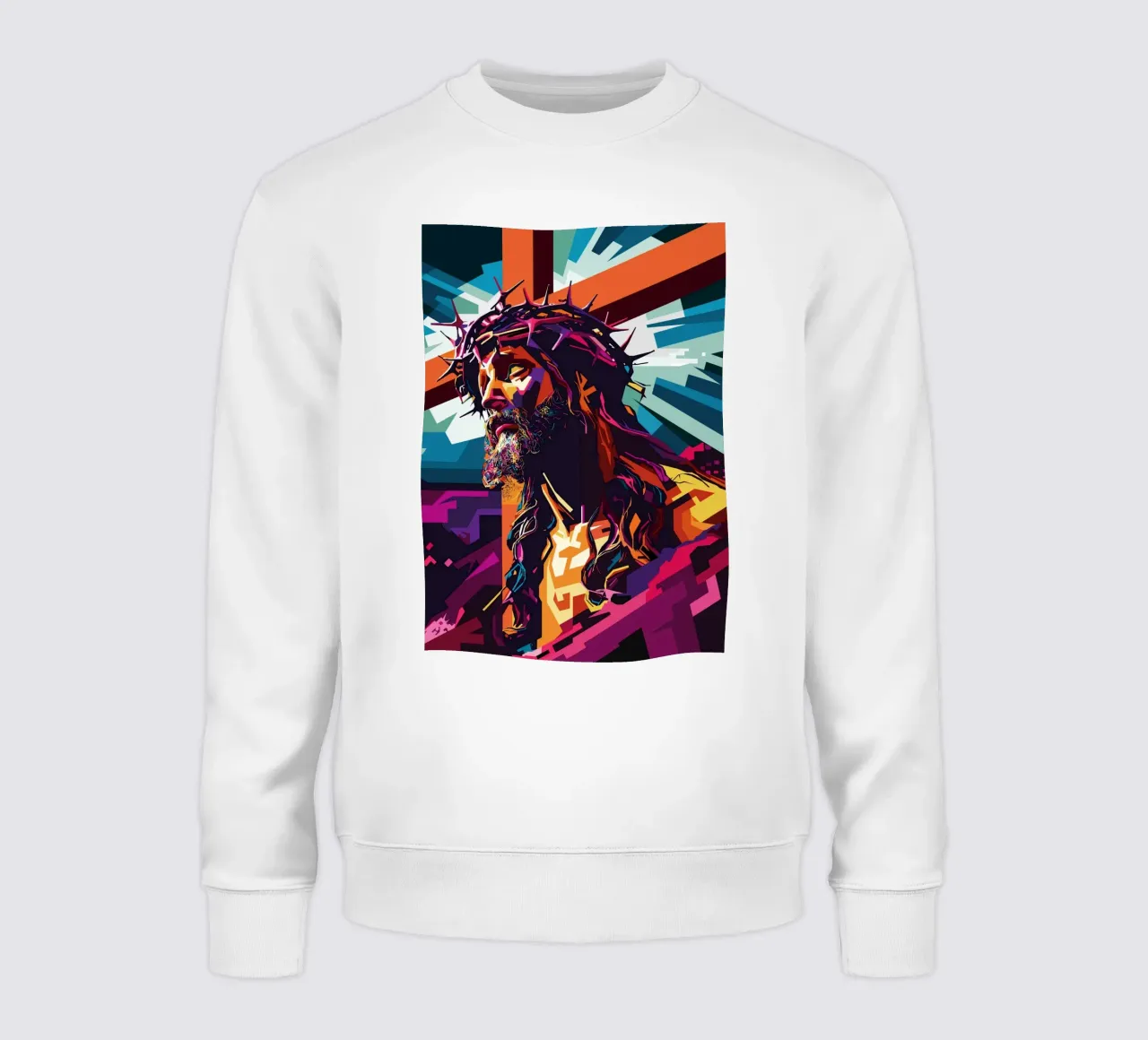 The Savior Died on the Cross Pop Art felpa da YUDHISGRAFIS