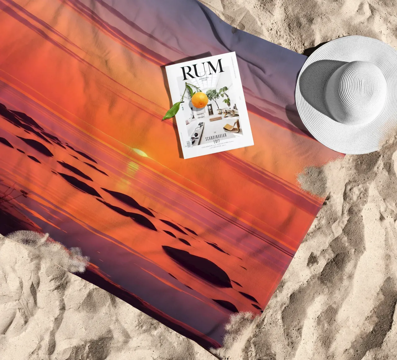 Scena di tramonto sull'oceano telo mare da Charnwood Prints