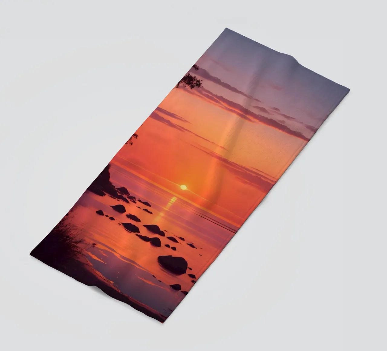 Scena di tramonto sull'oceano telo mare da Charnwood Prints