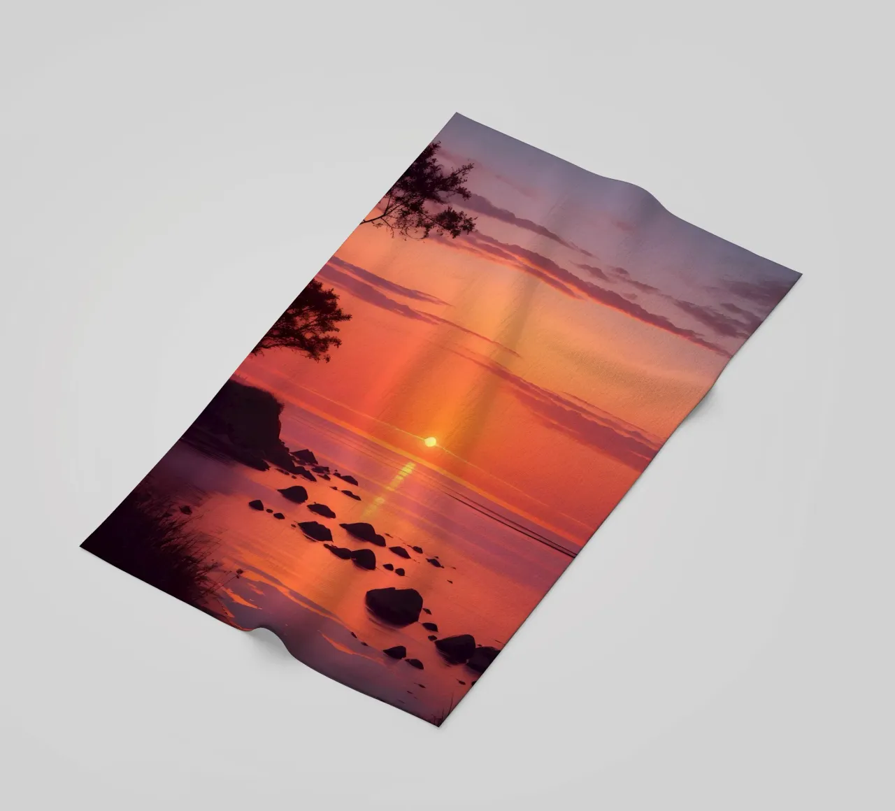 Scena di tramonto sull'oceano telo mare da Charnwood Prints