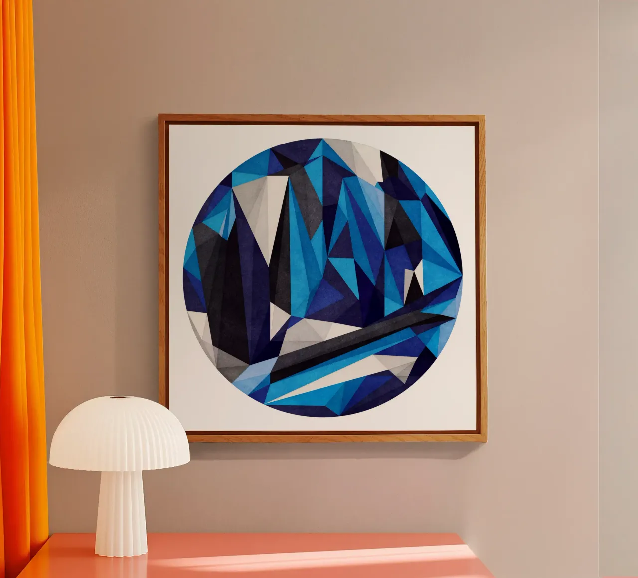 Blue Something acryl van Abstract 888