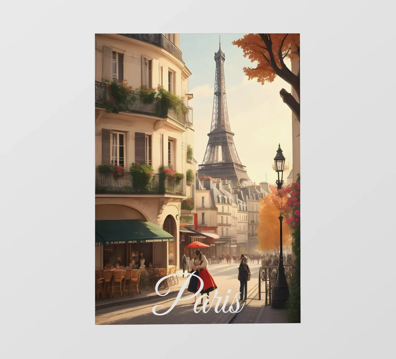 Parigi Torre Eiffel - Scena del paesaggio urbano telo in pvc da Charnwood Prints