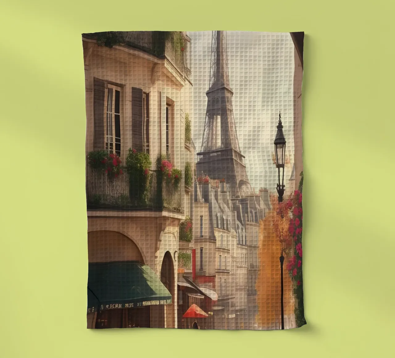 Scène urbaine de la Tour Eiffel à Paris torchon de Charnwood Prints