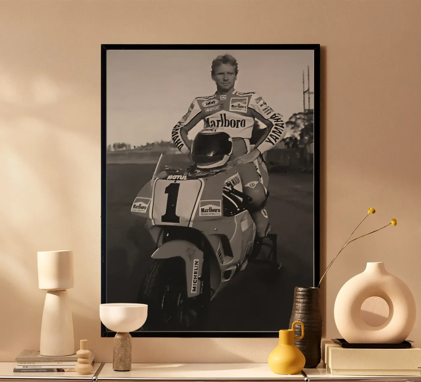 Wayne Rainey poster van Black White Poster