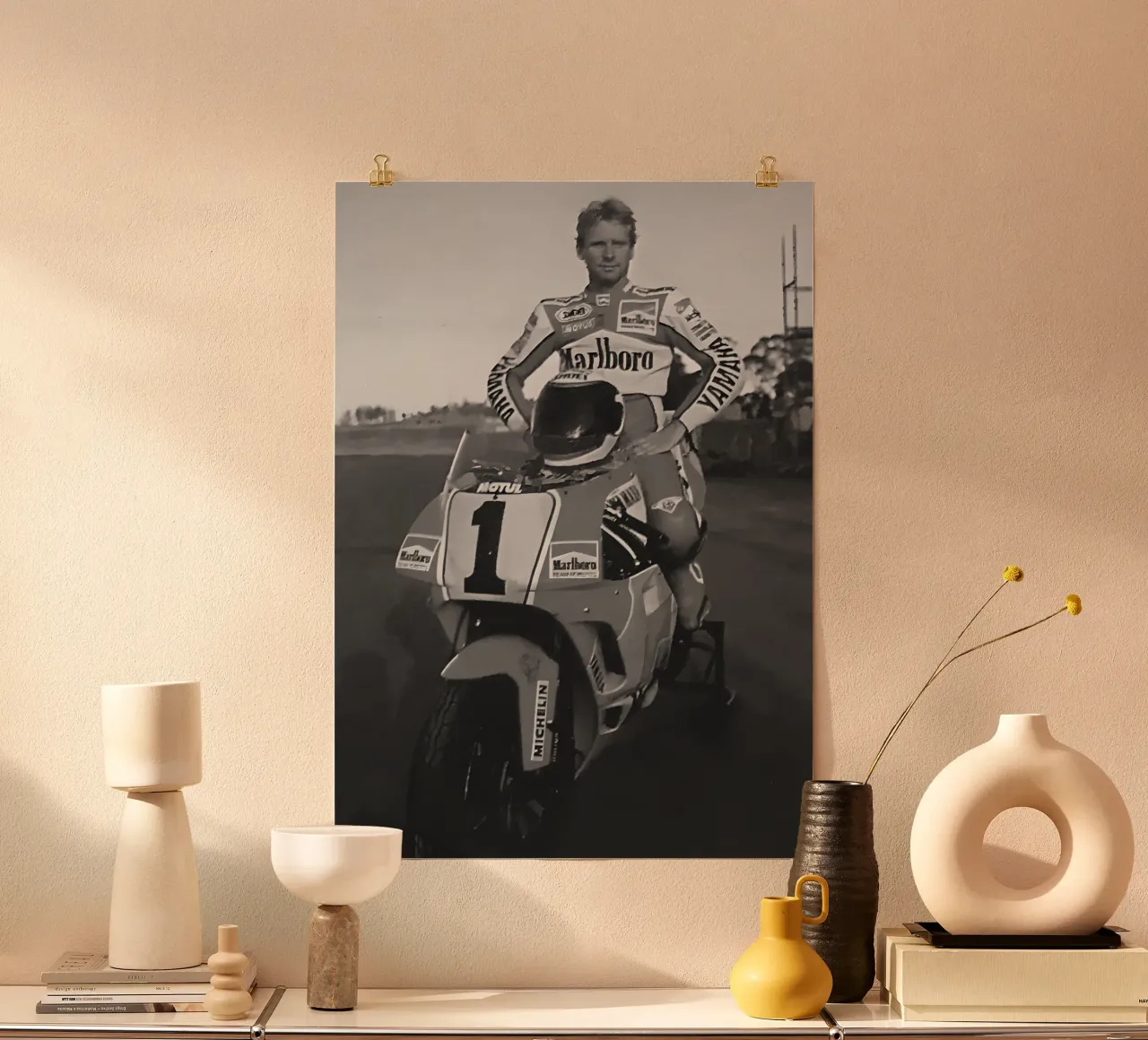 Wayne Rainey poster da Black White Poster