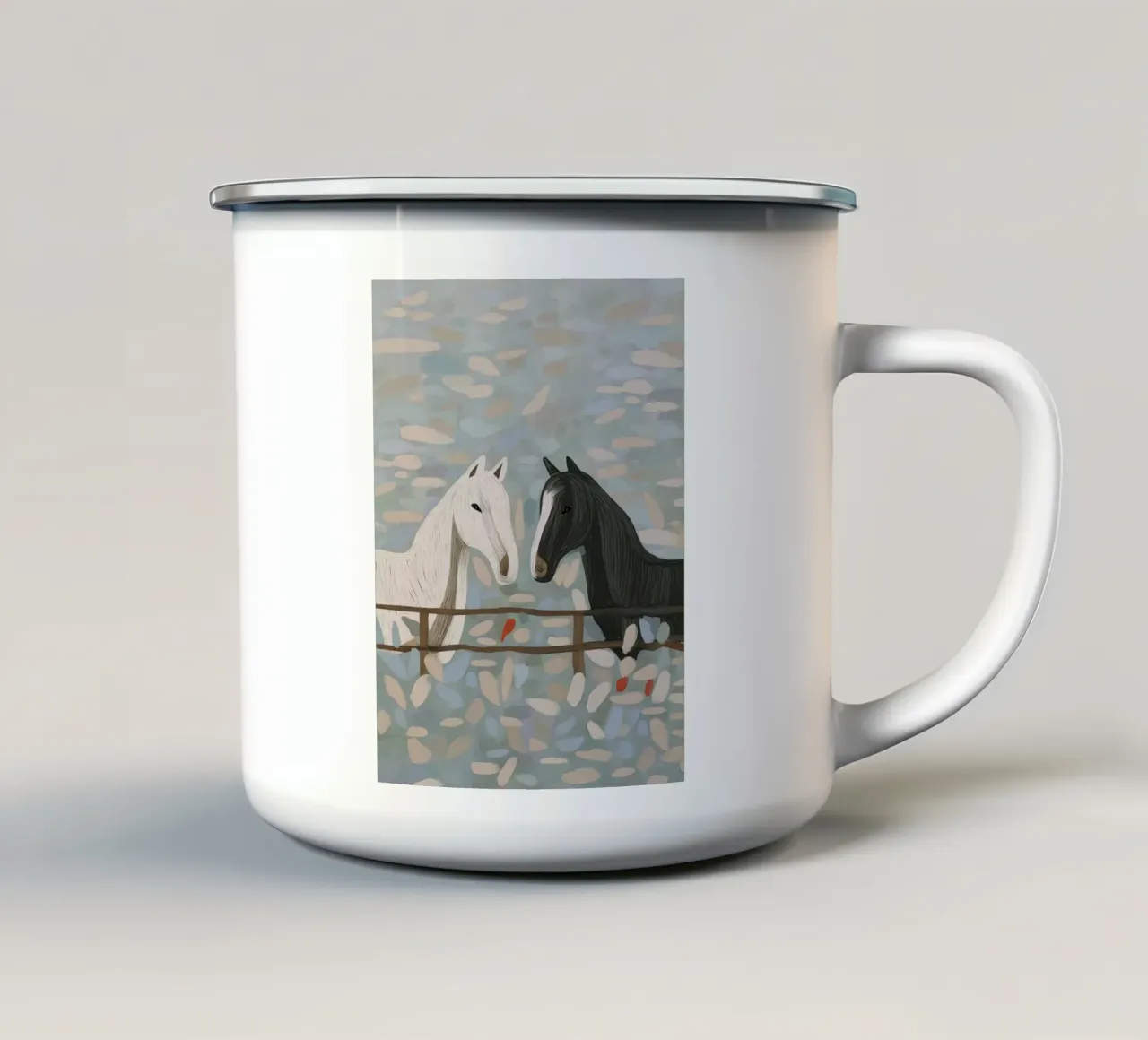 Across the Fence tazza in smalto da Solenne West