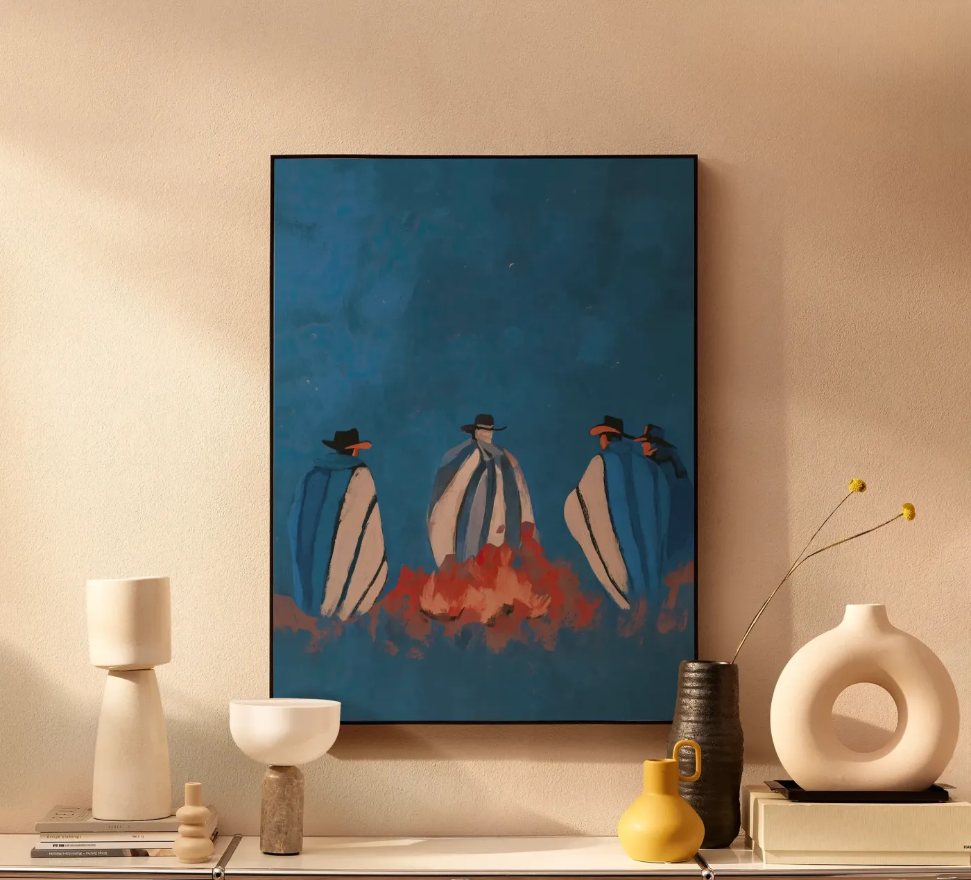 Desert Campfire Acryl-Glas von Solenne West