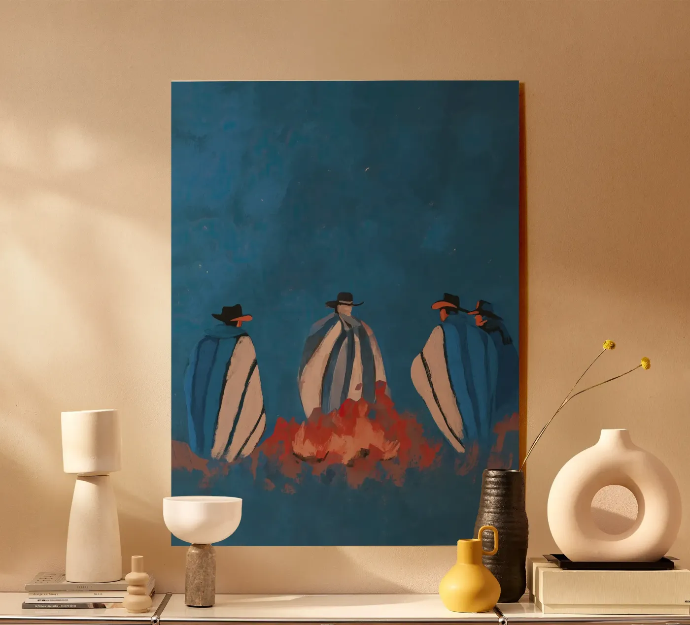 Desert Campfire Acryl-Glas von Solenne West