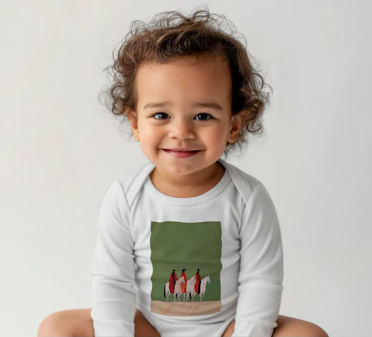 Three Riders body neonato maniche lunghe da Solenne West