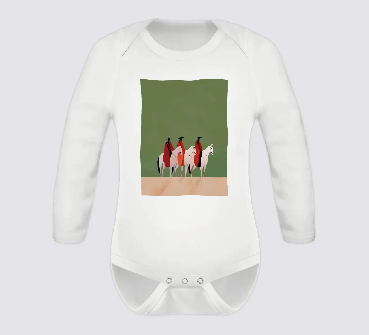 Three Riders body neonato maniche lunghe da Solenne West