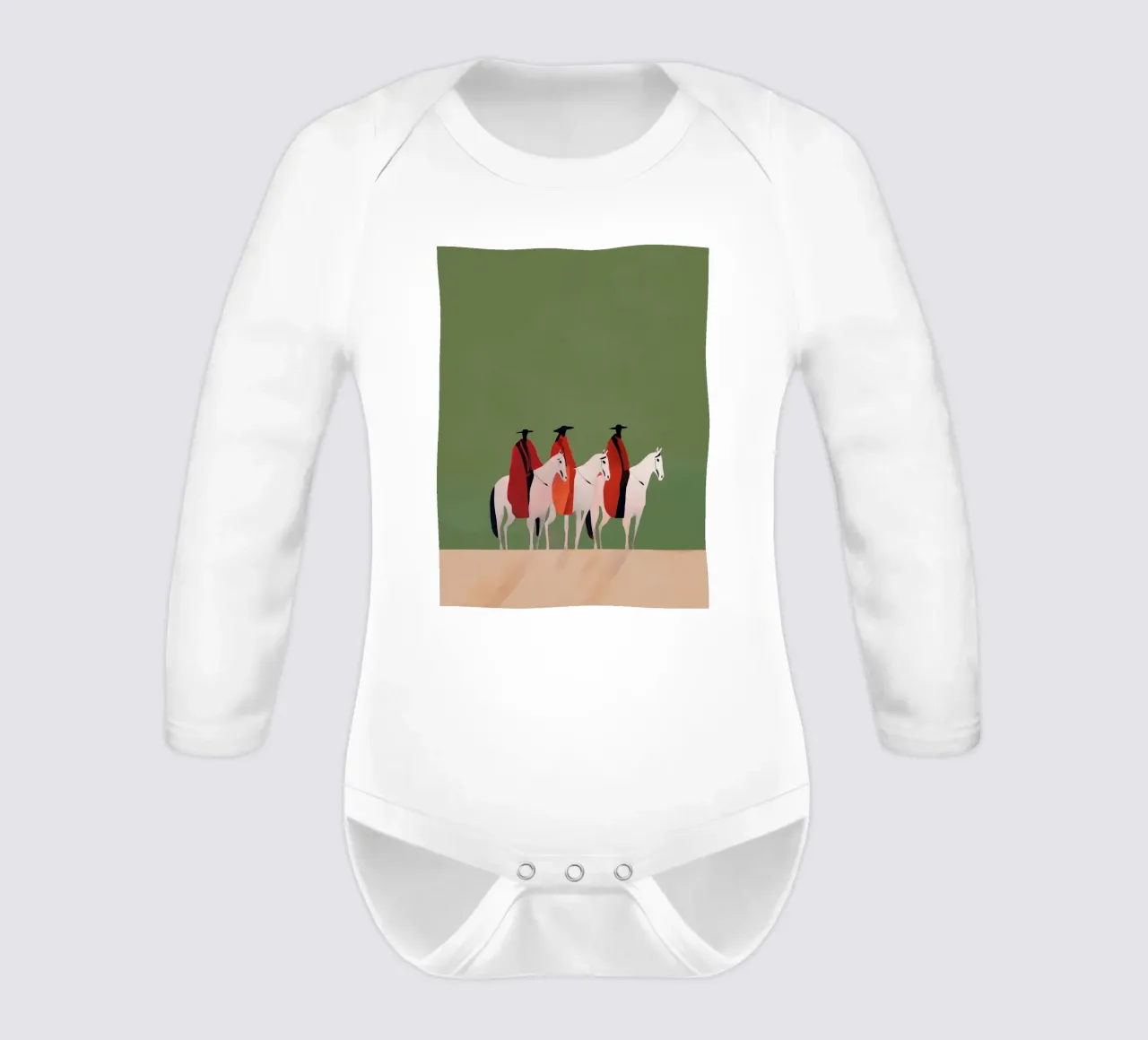 Three Riders body neonato maniche lunghe da Solenne West