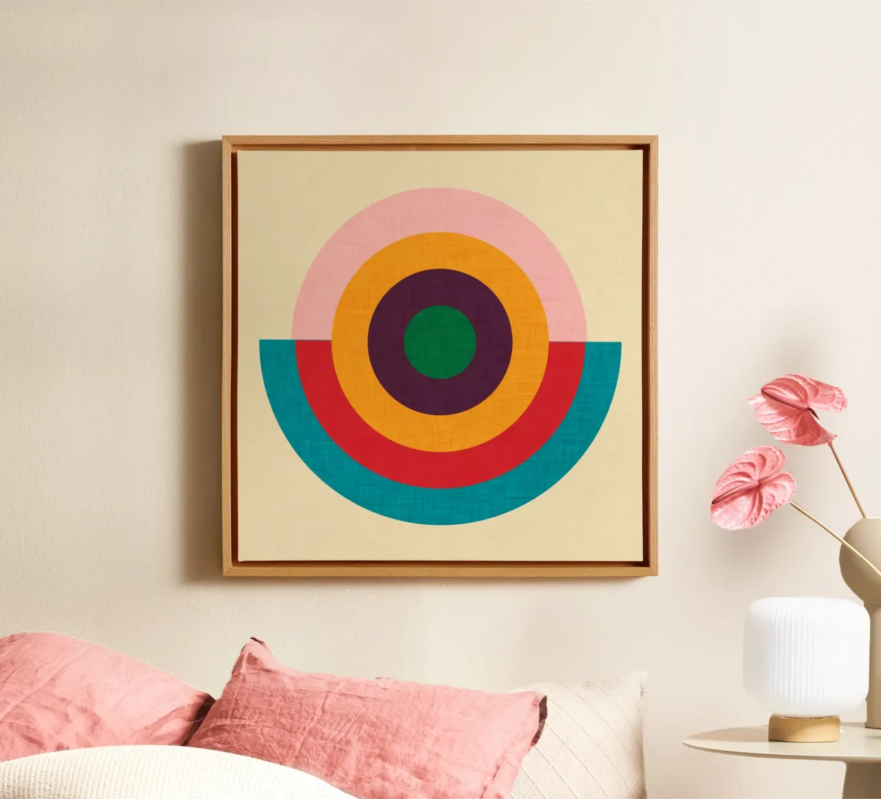 Solaris - Mid Century Modern tela con Cornice a cassetta da susanacosta